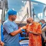 Makinde gifts newly purchased buses to Shooting Star