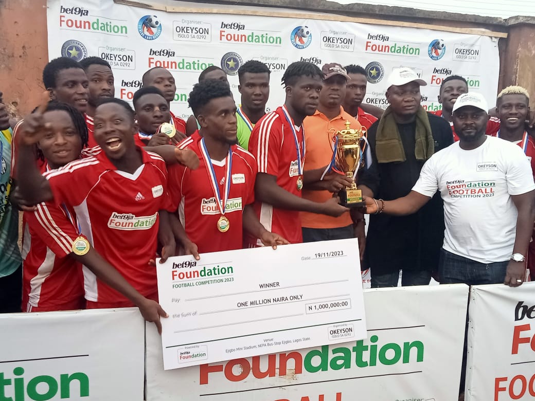 Historic Victory: KJ Viktoria Wins Bet9ja Foundation Football Competition in Lagos
