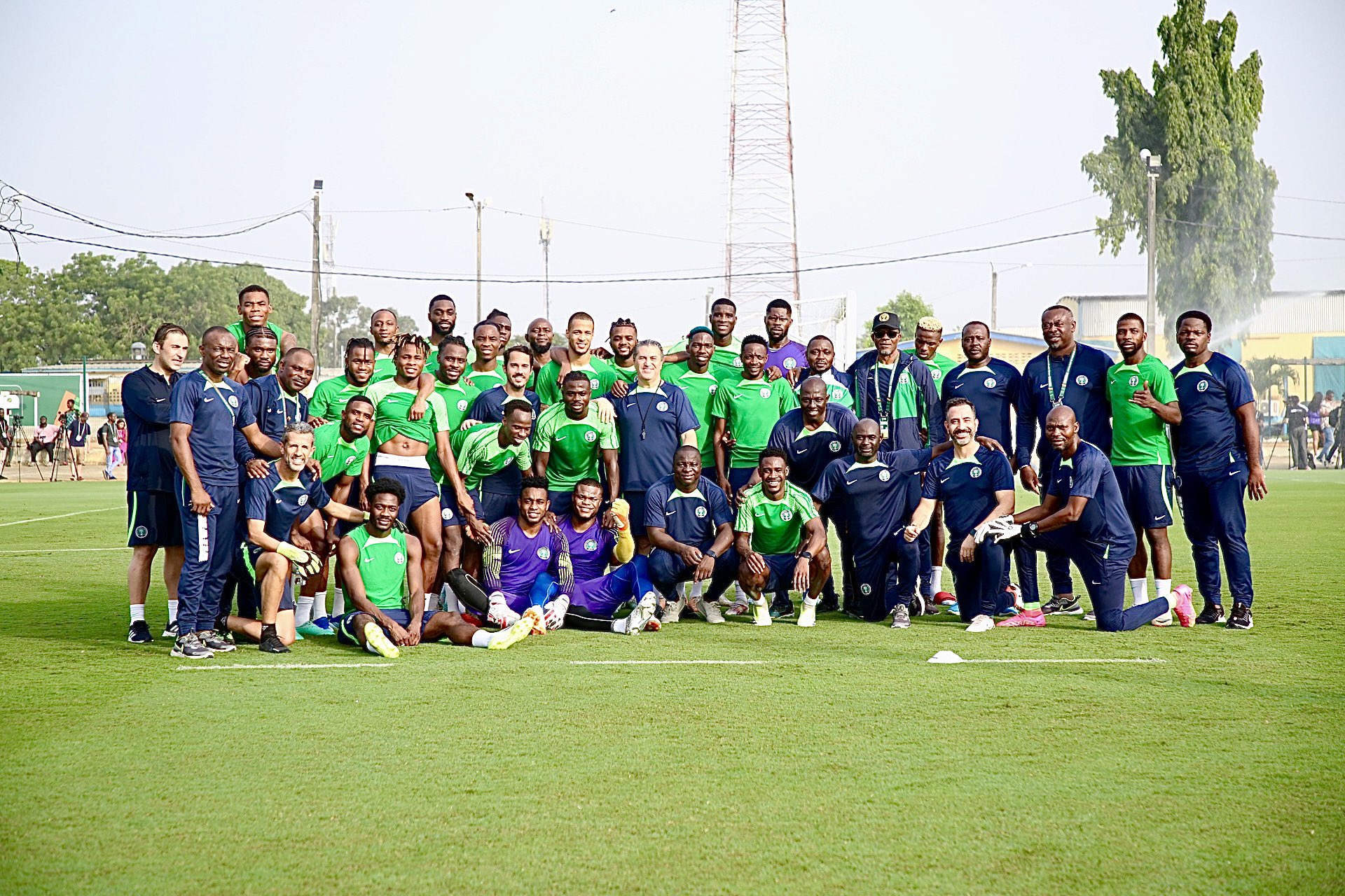 Super Eagles full team + technical crew