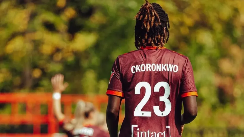 Esther Okoronkwo celebrates AFC Toronto goal