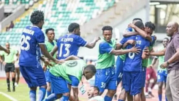 Finidi George reacts after Rivers United’s hard-fought CAF Champions League win