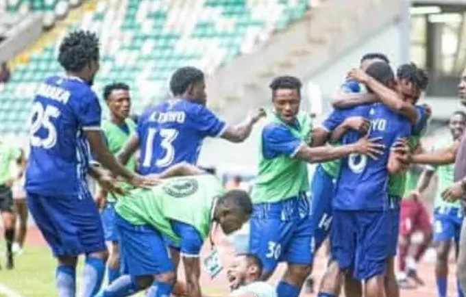 Finidi George reacts after Rivers United’s hard-fought CAF Champions League win
