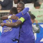 George Ilenikhena celebrates AS Monaco 2-1 win over Auxerre