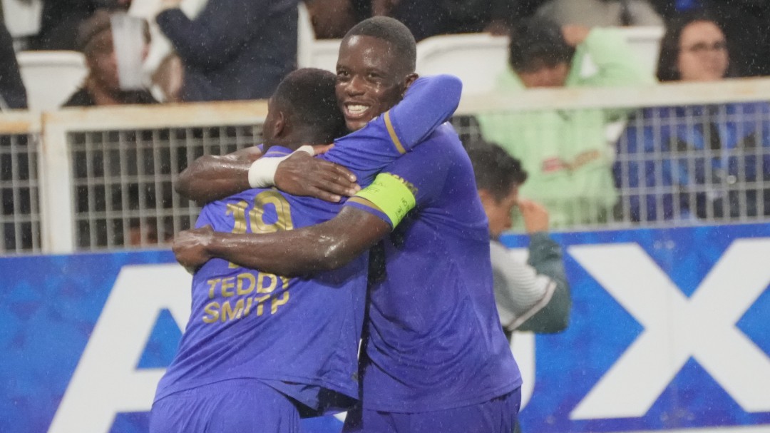 George Ilenikhena celebrates AS Monaco 2-1 win over Auxerre