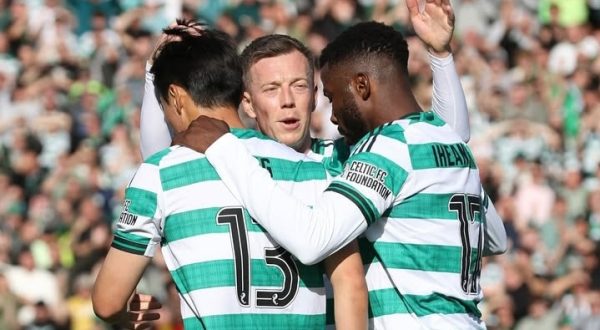 Kelechi Iheanacho reacts after VAR disallows Celtic goal