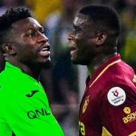 Paul Onuachu reacts after disallowed header against Fenerbahçe