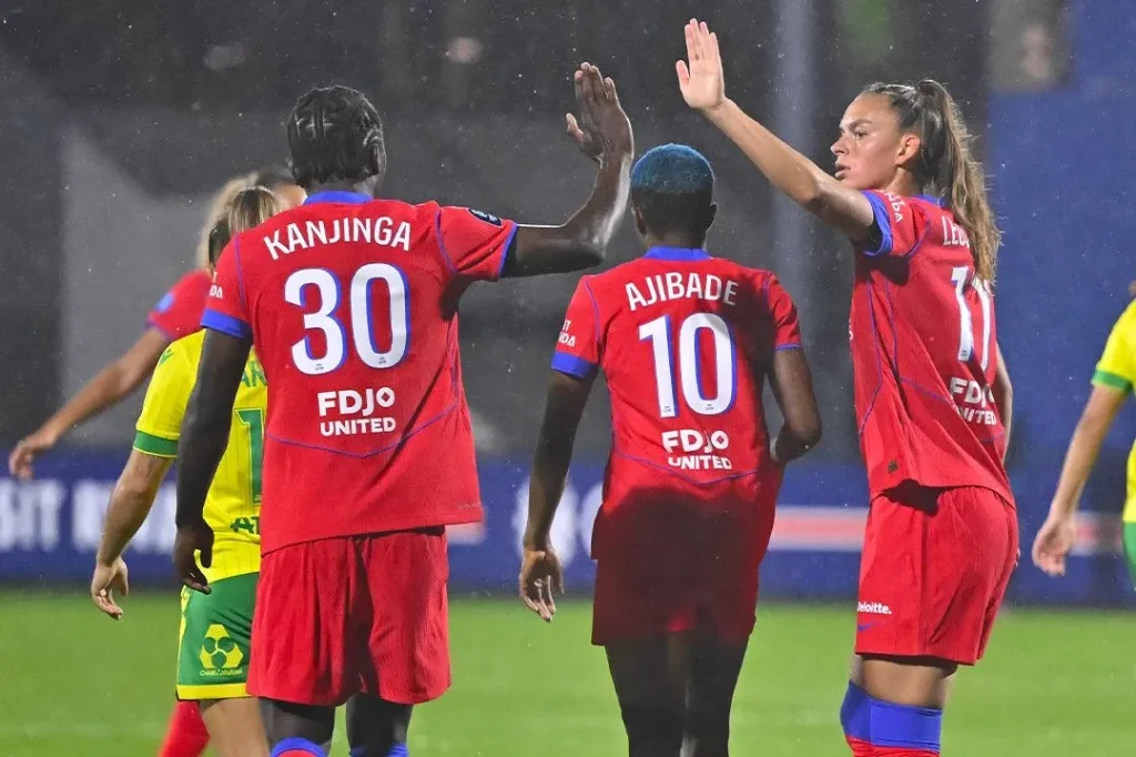 Rasheedat in action for PSG against Nantes in French league