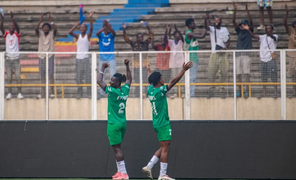 Rivers United players in CAF Champions League clash