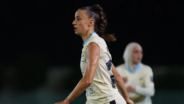 Super Falcons defender Ashleigh Plumptre in Saudi League action