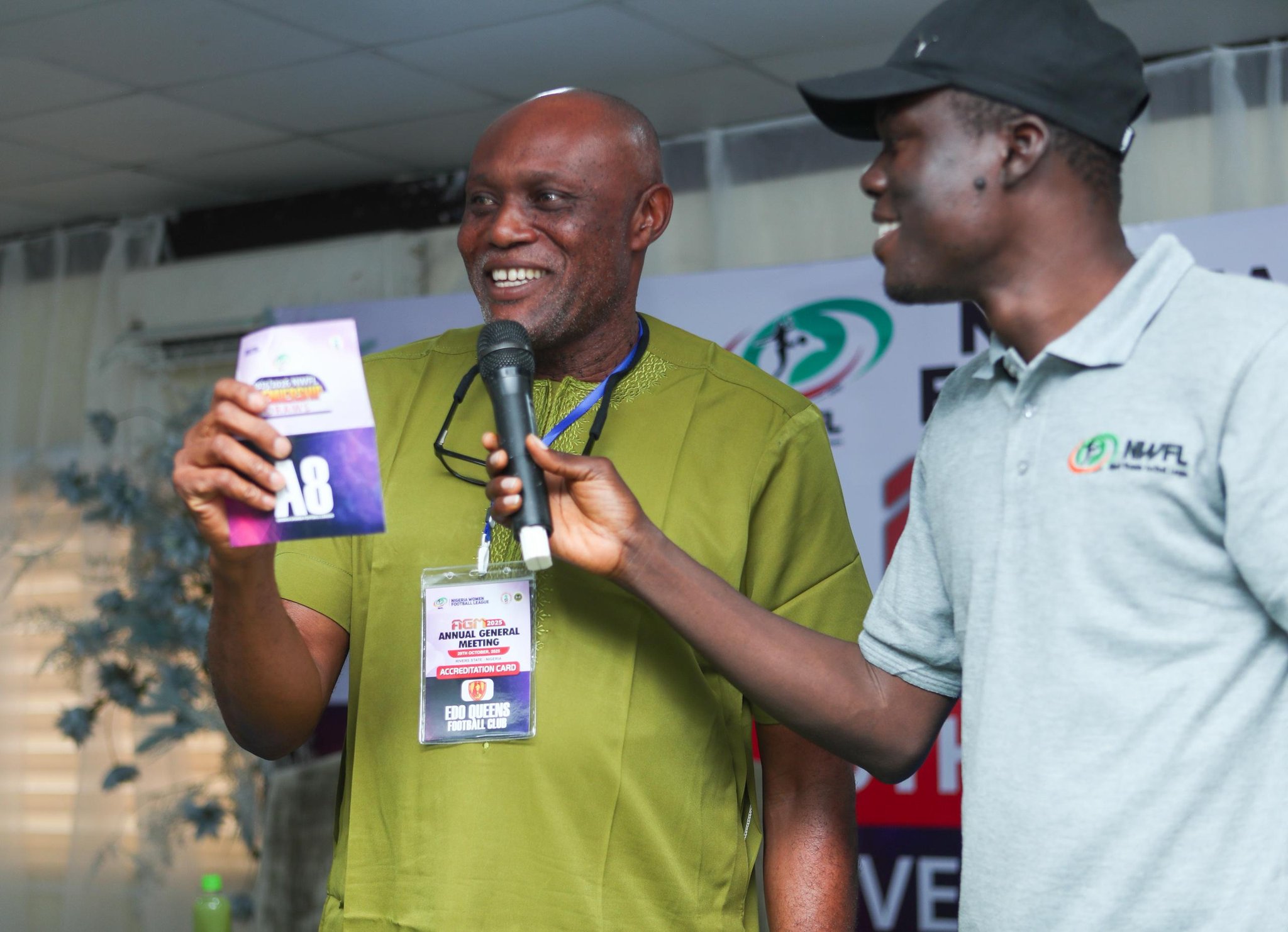 Nigerian women’s football players during NWFL 2025 season kickoff