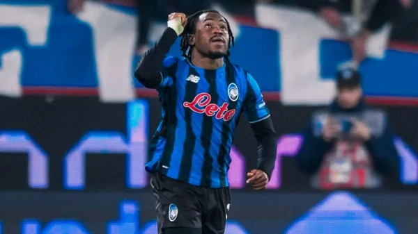 Ademola Lookman scores against Milan