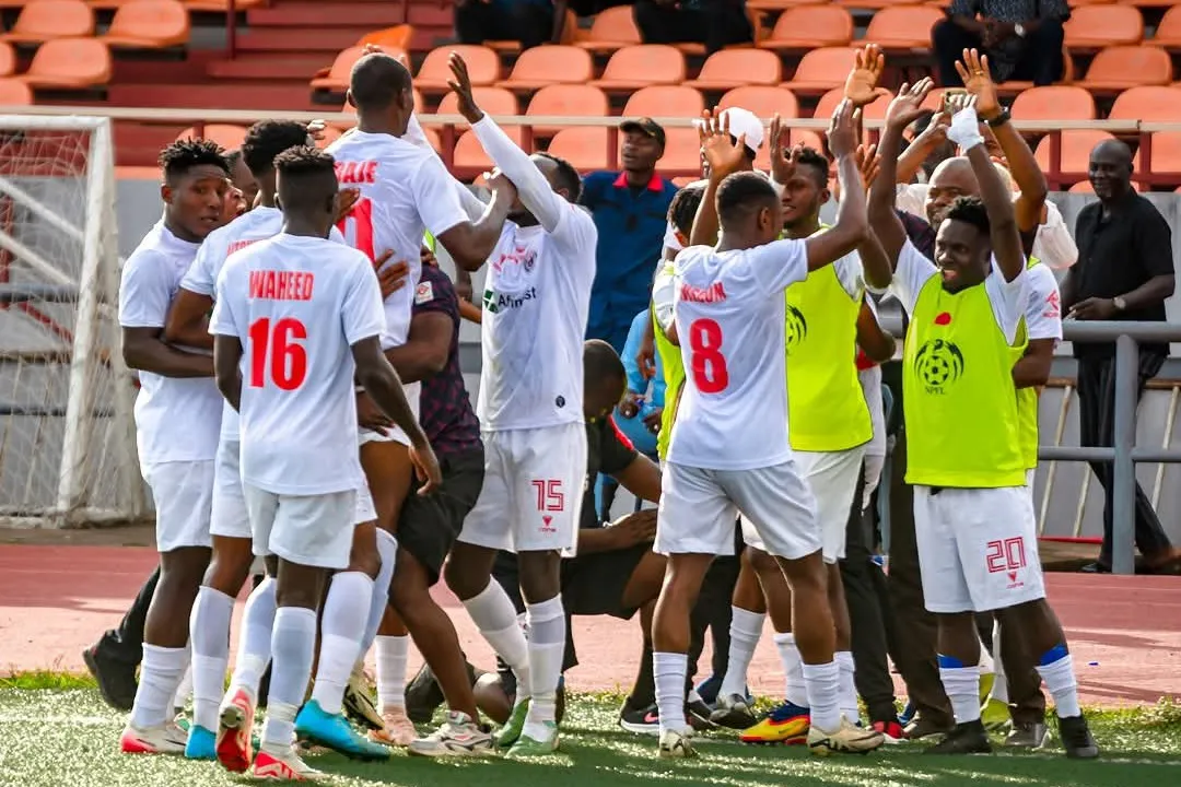 Enugu Rangers celebrate victory over Abia Warriors in NPFL Oriental Derby