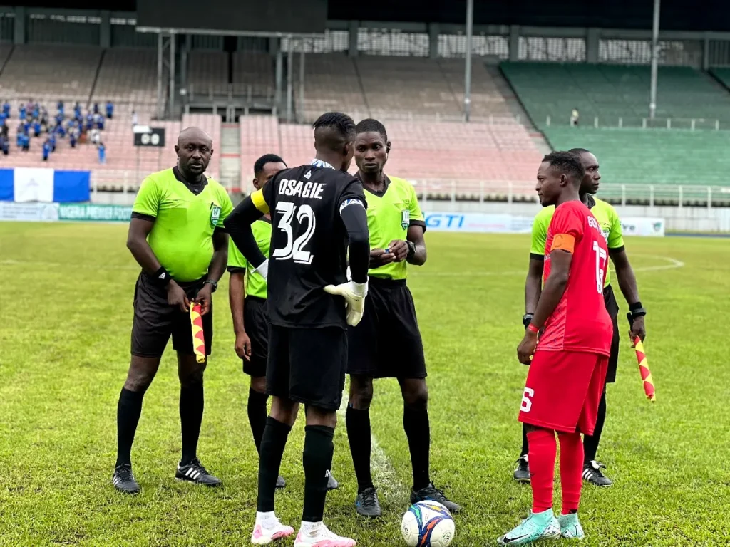 Finidi George celebrates Rivers United 9th NPFL home win over Tornadoes
