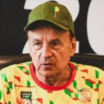 Gernot Rohr during Benin Republic training ahead of Super Eagles match