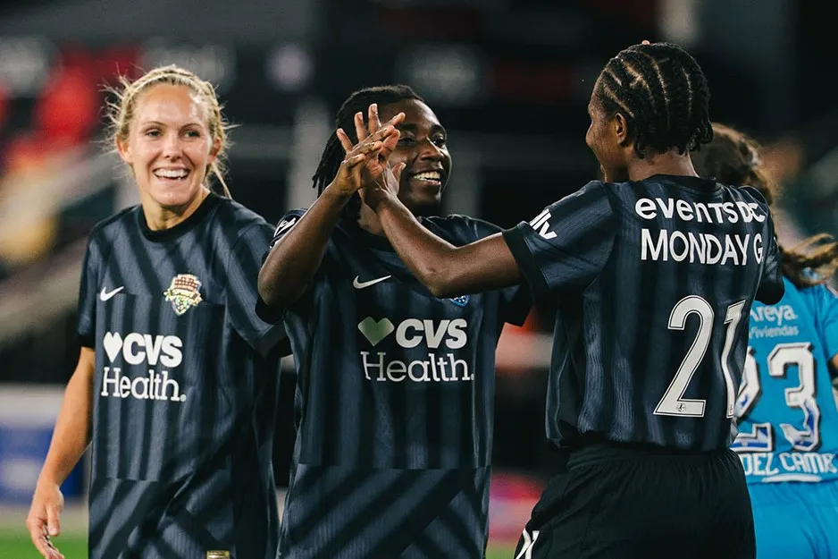 Gift Monday celebrating her goal for Washington Spirit vs Monterrey