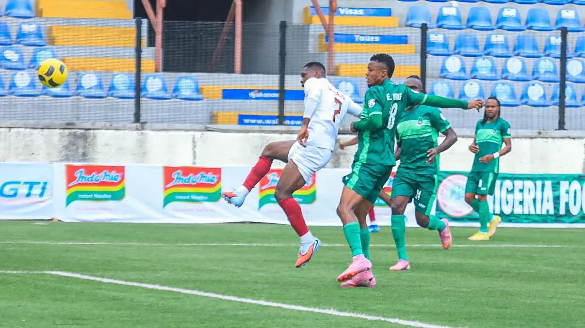 Nasarawa United players reacting after shocking NPFL defeat to Ikorodu City