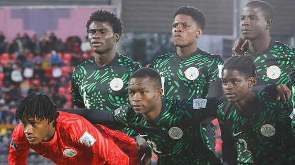 Nigeria Flying Eagles players during FIFA U-20 World Cup match