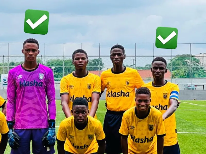 Odinaka Okoro and Ebenezer Harcourt in Sporting Lagos Academy