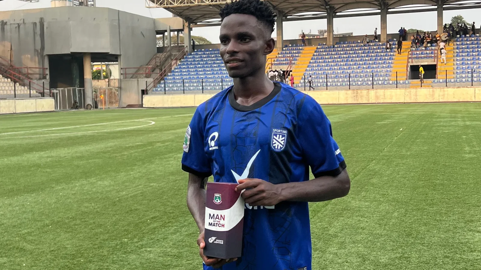 Odinaka Okoro with his match award
