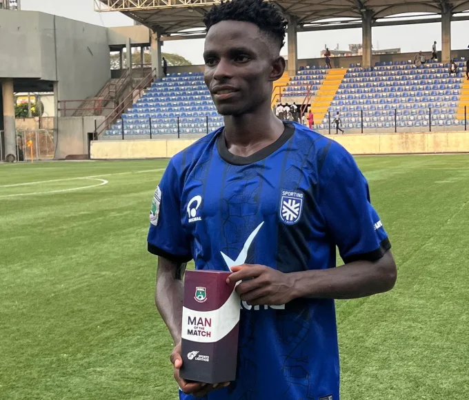 Odinaka Okoro with his match award