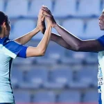 Pachuca star Ihezuo celebrating her goal