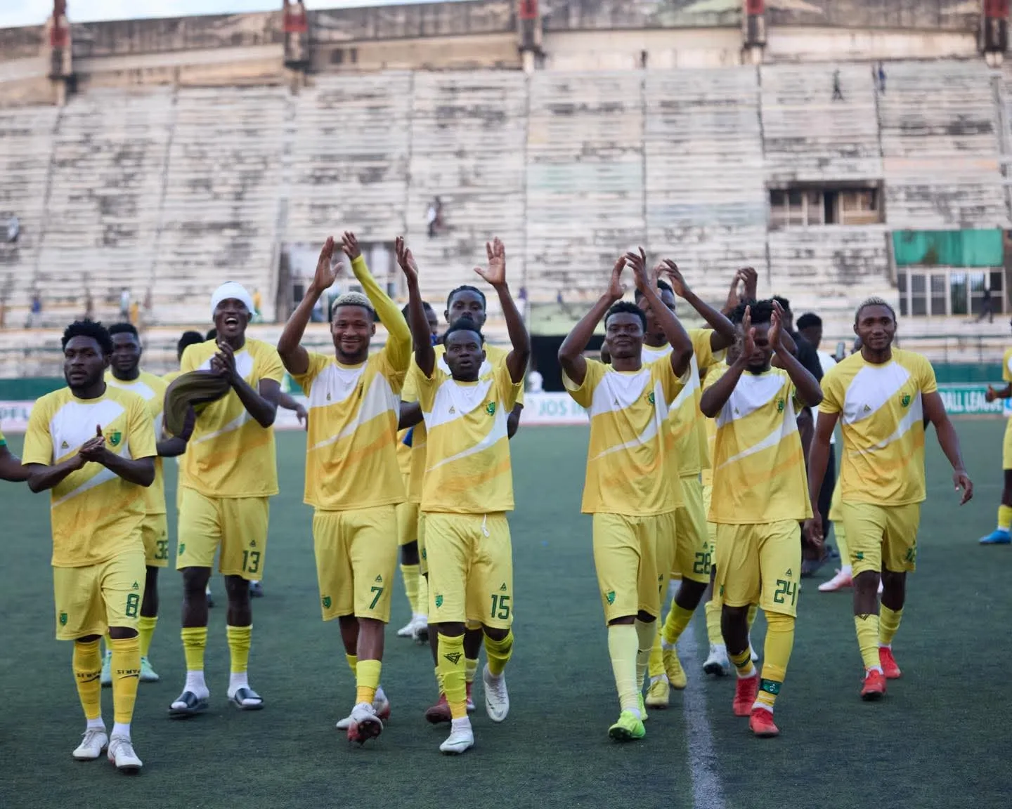 Plateau United celebrate win vs Enyimba in NPFL week 10