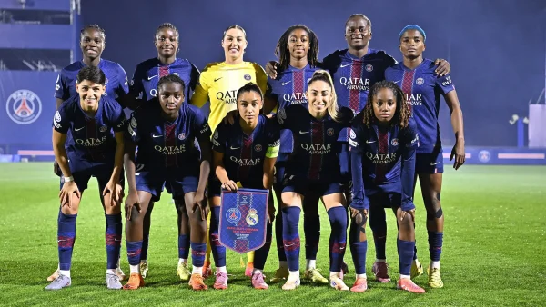 Rasheedat Ajibade celebrates first Champions League goal for PSG