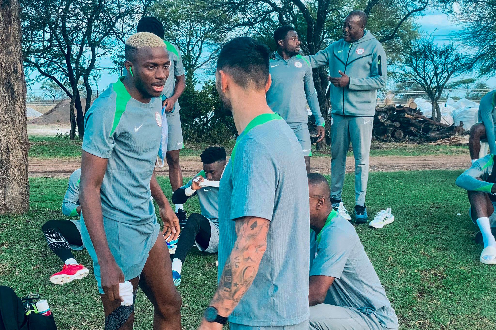 Super Eagles striker Terem Moffi in action during Nigeria’s campaign