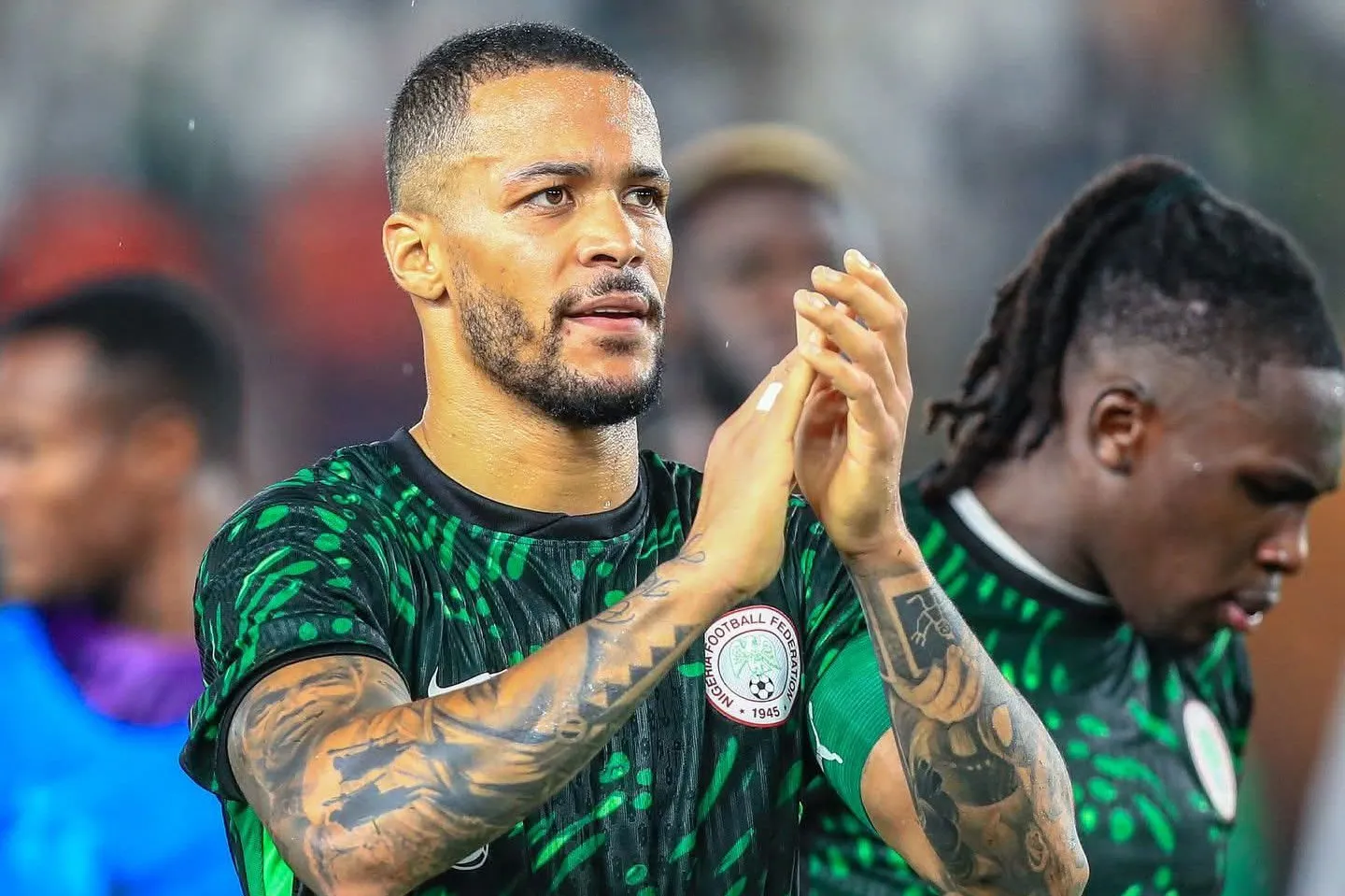 Troost-Ekong celebrates Super Eagles penalty vs Lesotho