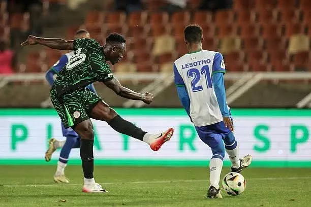William Troost-Ekong and Akor Adams during Nigeria vs Lesotho