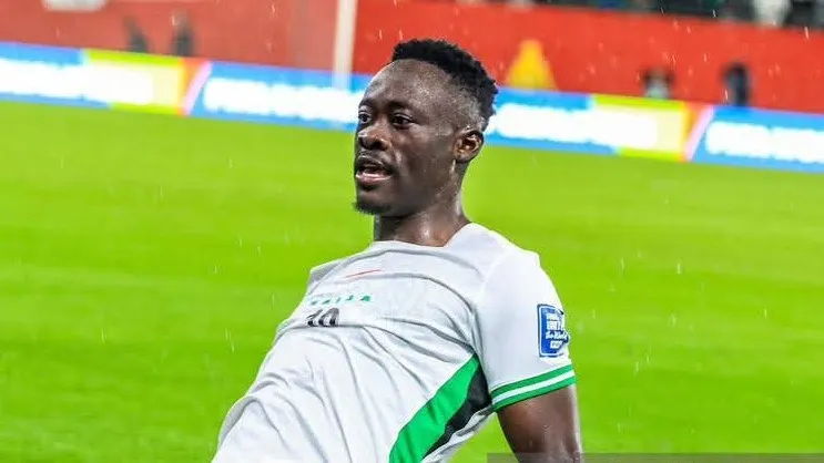 Victor Osimhen scoring for Super Eagles against Gabon in 2026 World Cup playoff