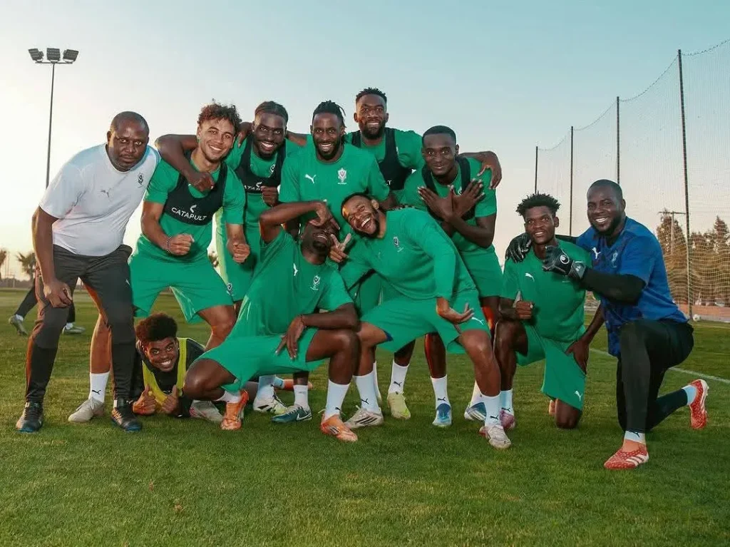 Gabon players in training ahead of World cup playoff vs Nigeria