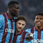 Paul Onuachu celebrates goal for Trabzonspor after Super Eagles snub