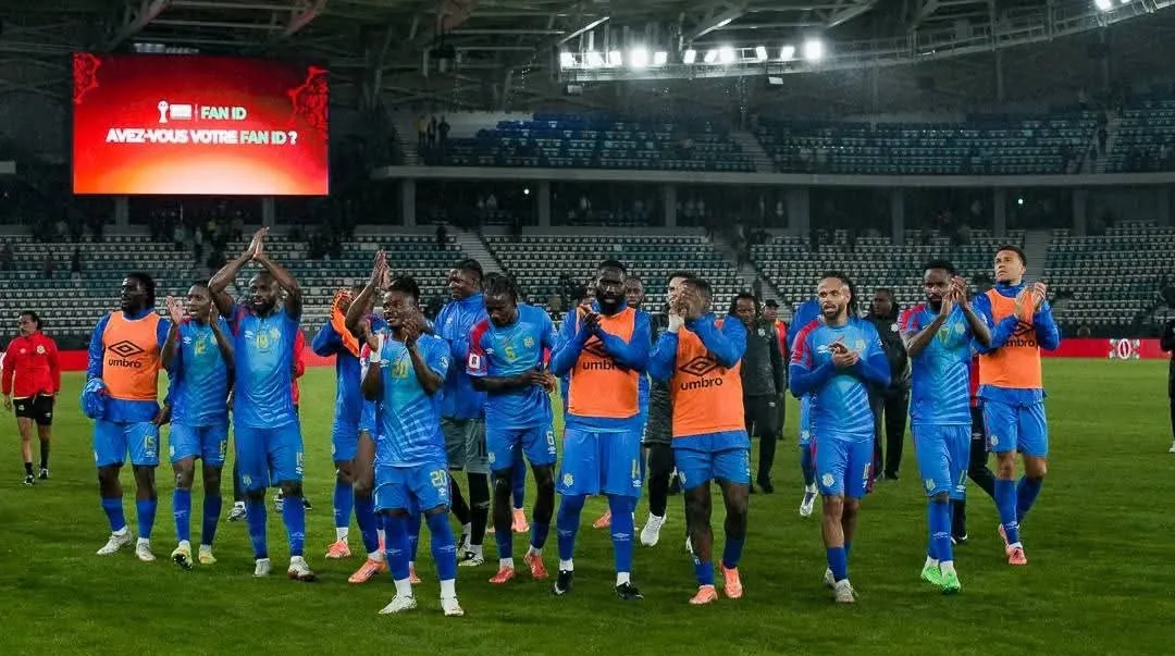 Super Eagles players in action against DR Congo in 2026 World Cup playoff