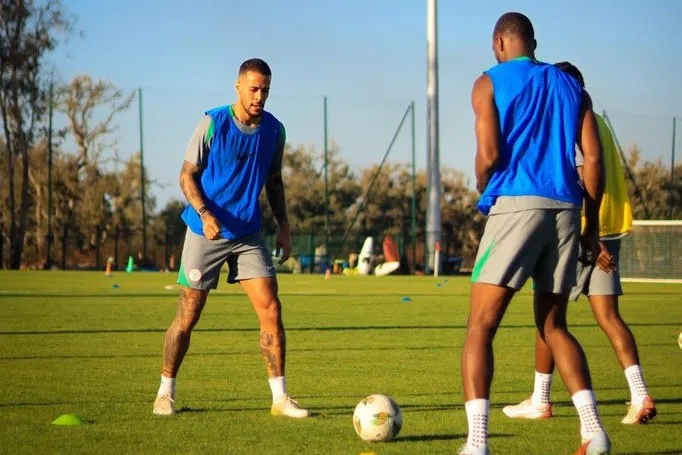 Super Eagles stars in Training