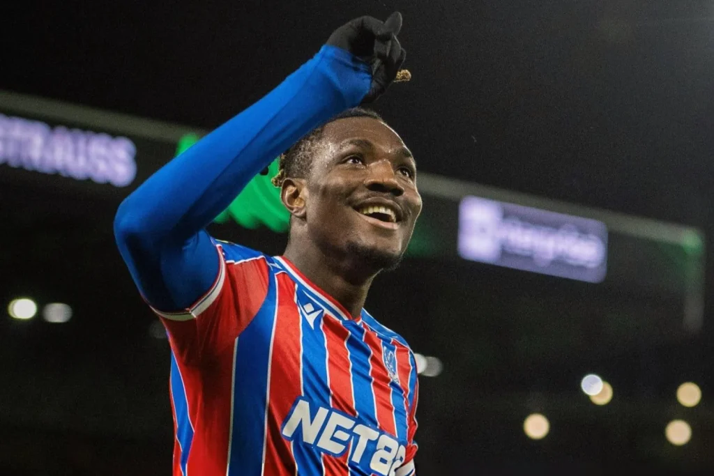 Christantus Uche scoring for Crystal Palace in Europe