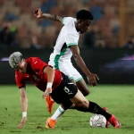 Ahmed Sayed Zizo celebrates during Egypt vs Nigeria friendly