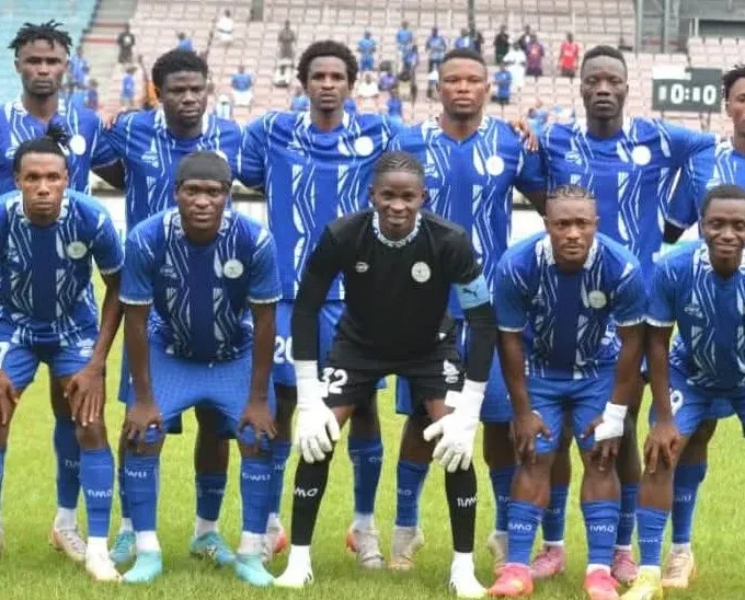 Rivers United celebrating top spot in NPFL Week 17