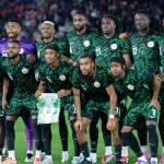 Super Eagles celebrate goal against Tunisia